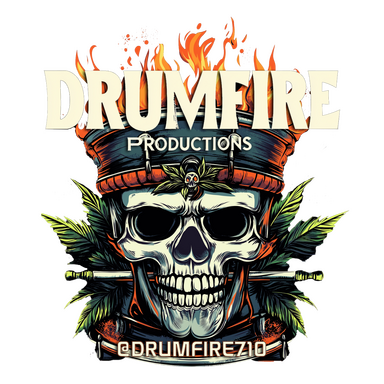 Drumfire Productions skull logo